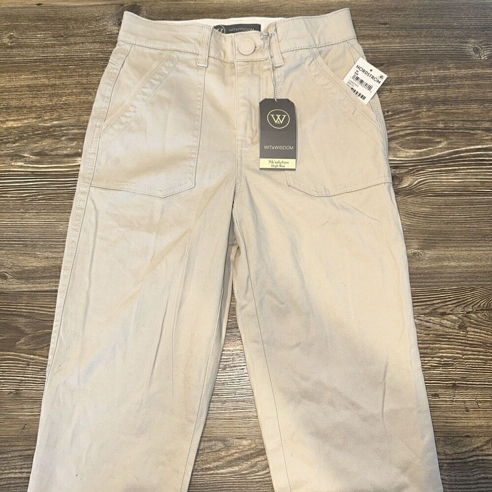 Wit & Wisdom Womens Ab-Solution High Waist Ankle Skinny Pants 5 Pockets. 2